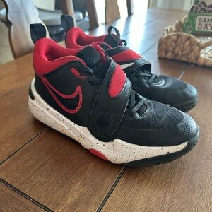 Nike Kids Black and Red High-Top Sneakers